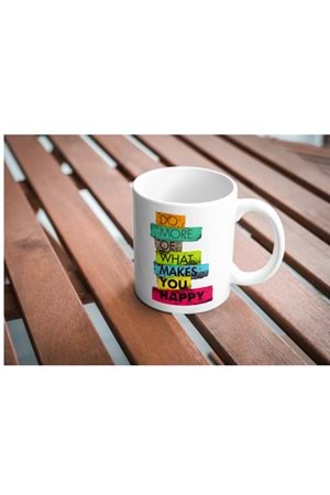 Win Ovro Premium Beyaz Porselen Hediye Kupa Bardak Çift Yön Baskı - Do More Of What Makes you