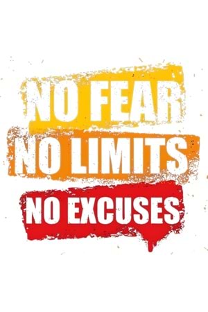 Win Ovro Premium Beyaz Porselen Hediye Kupa Bardak Çift Yön Baskı - No Fear No Limits No Excuses