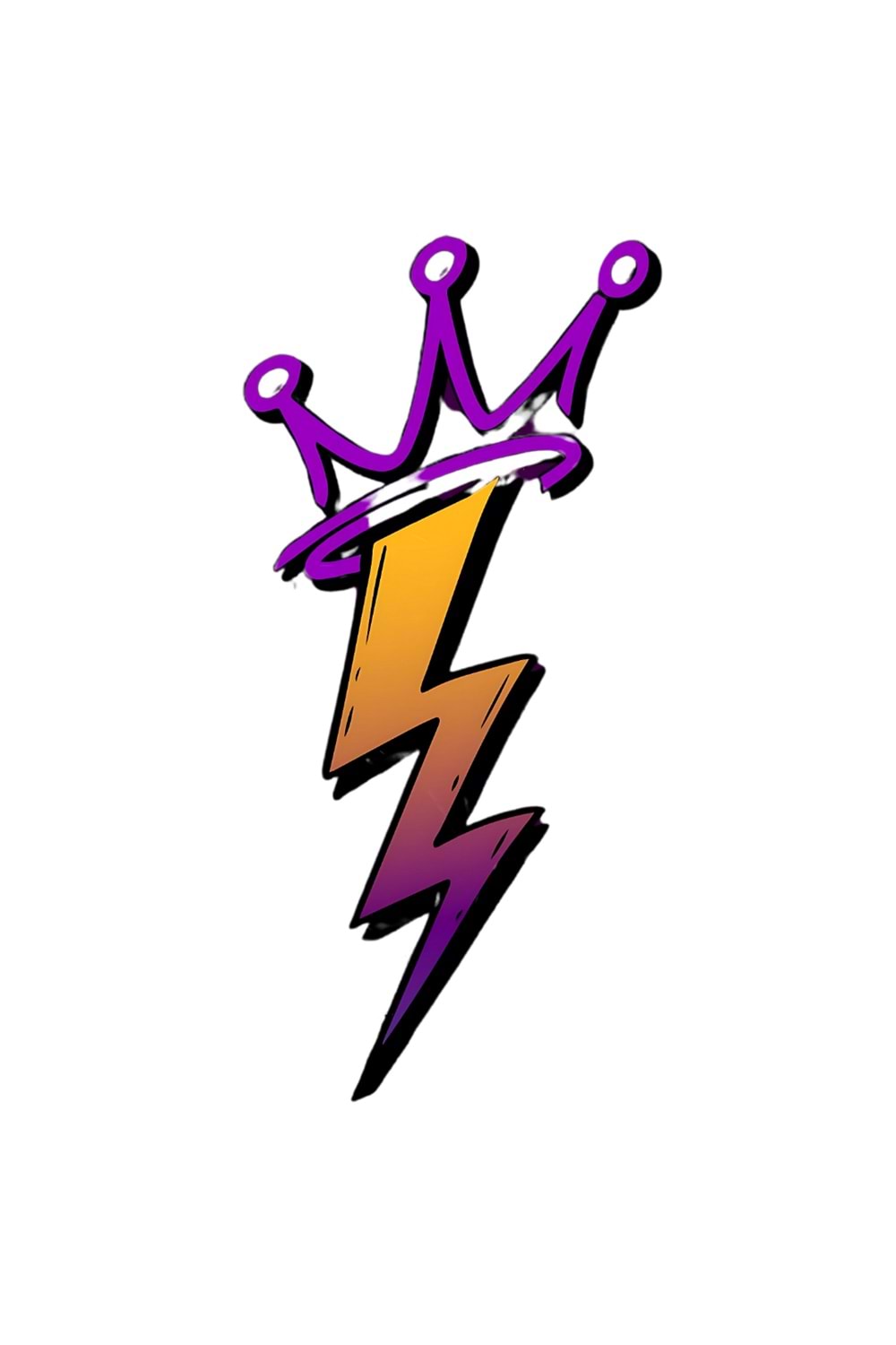 Win Ovro Premium Beyaz Porselen Hediye Kupa Bardak Çift Yön Baskı - Taç Şimşek Crown Lightning