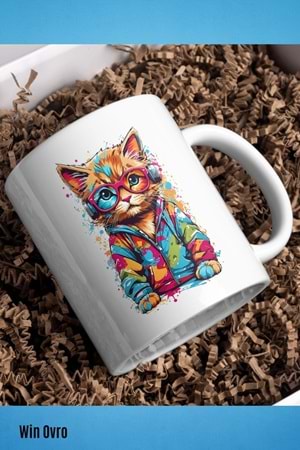 Win Ovro Premium Beyaz Porselen Hediye Kupa Bardak Çift Yön Baskı - Sound Party Pati