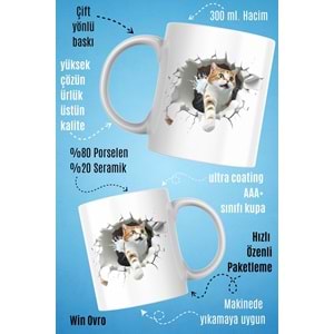 Win Ovro Premium Beyaz Porselen Hediye Kupa Bardak Çift Yön Baskı - Turşihan