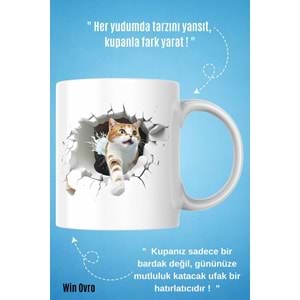 Win Ovro Premium Beyaz Porselen Hediye Kupa Bardak Çift Yön Baskı - Turşihan
