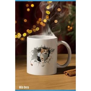 Win Ovro Premium Beyaz Porselen Hediye Kupa Bardak Çift Yön Baskı - Turşihan