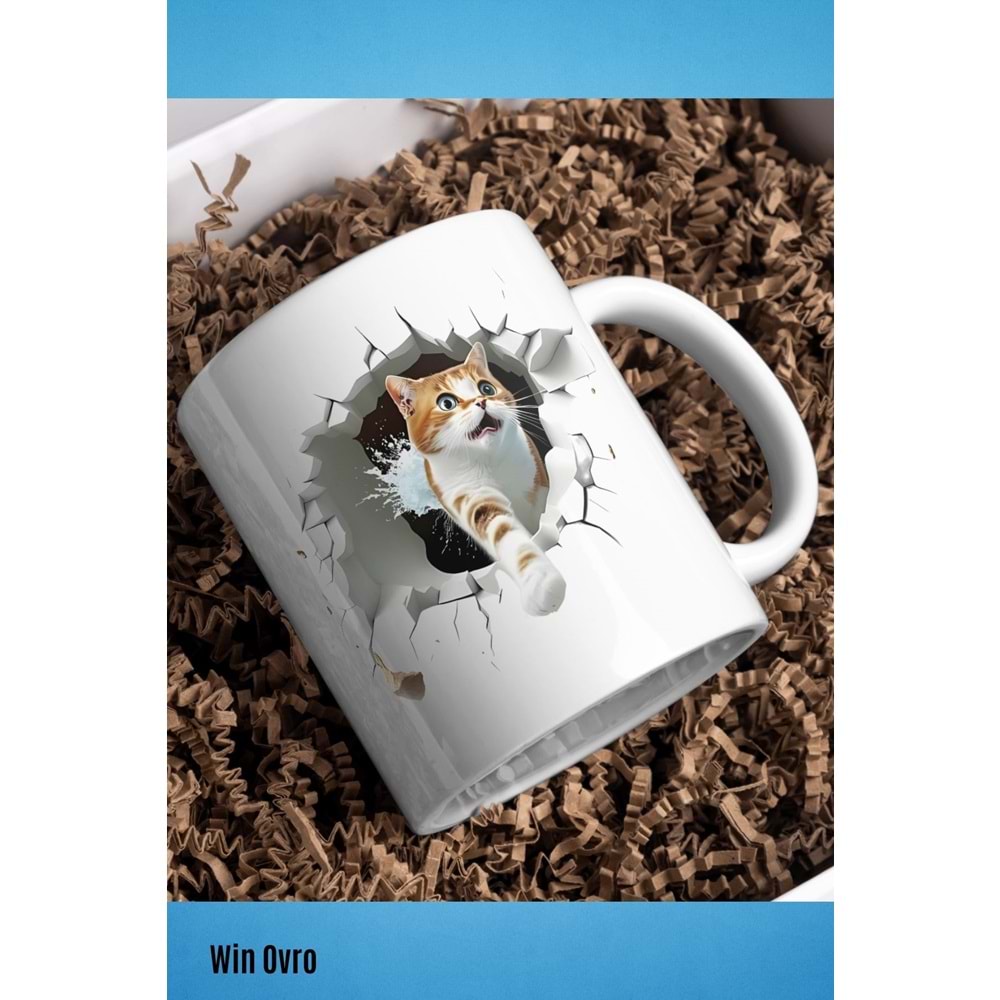 Win Ovro Premium Beyaz Porselen Hediye Kupa Bardak Çift Yön Baskı - Turşihan