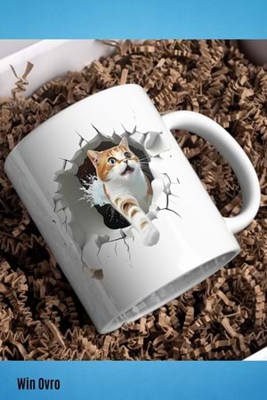 Win Ovro Premium Beyaz Porselen Hediye Kupa Bardak Çift Yön Baskı - Turşihan