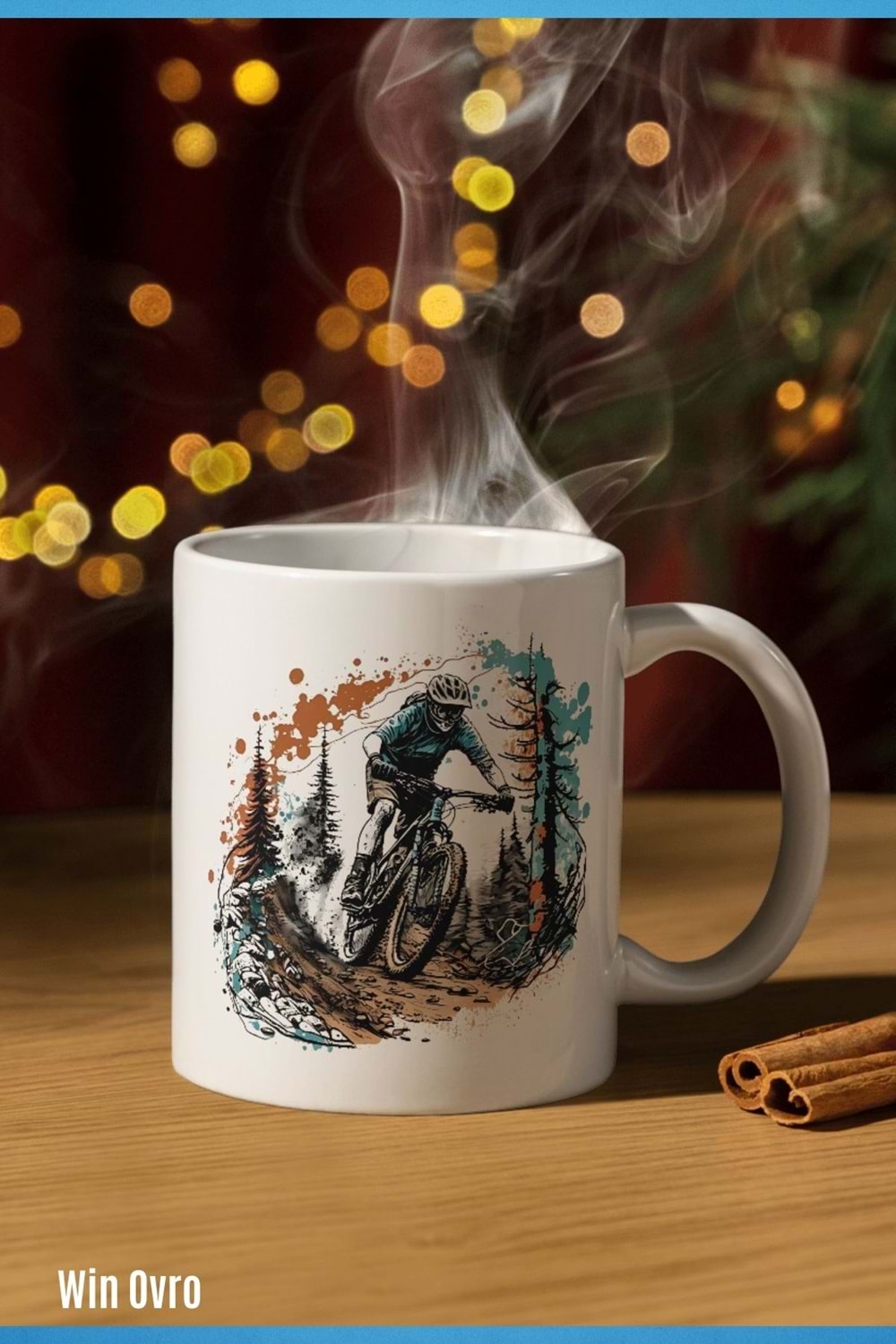 Win Ovro Premium Beyaz Porselen Hediye Kupa Bardak Çift Yön Baskı - Yolun Bittiği Yerde