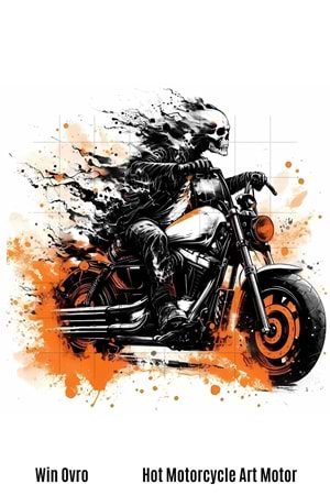 Win Ovro Premium Beyaz Porselen Hediye Kupa Bardak Çift Yön Baskı - Hot Motorcycle Art Motor