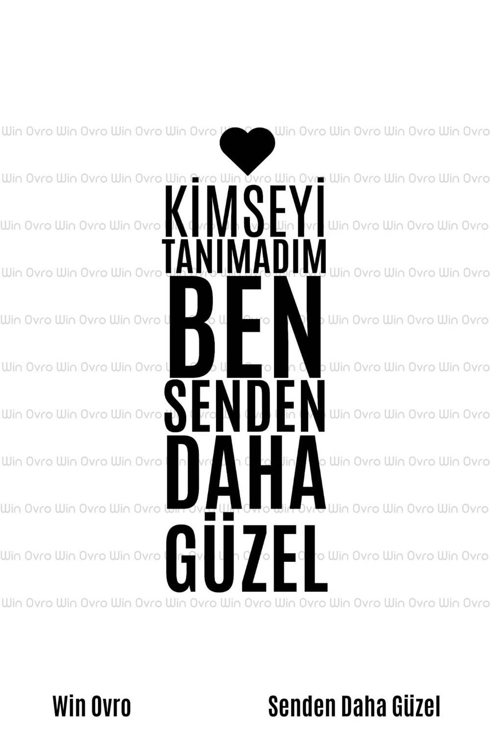 Win Ovro Premium Beyaz Porselen Hediye Kupa Bardak Çift Yön Baskı - Senden Daha Güzel