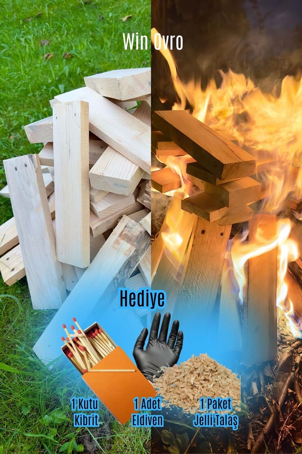 Win Ovro Yakacak Kuru Tahta Odun 5 Kg. Soba Semaver Şömine Mangal Kamp Doğa da Kullanmaya Uygun
