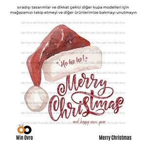 Win Ovro Premium Beyaz Porselen Hediye Çift Yön Baskılı Kupa Bardak - Merry Christmas Happy New 5