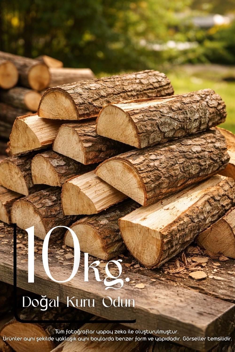 Win Ovro Doğal Kuru Yakacak Odun 10 Kg – Soba Şömine Mangal Barbekü Kamp ve Doğa Kullanımına Uygun
