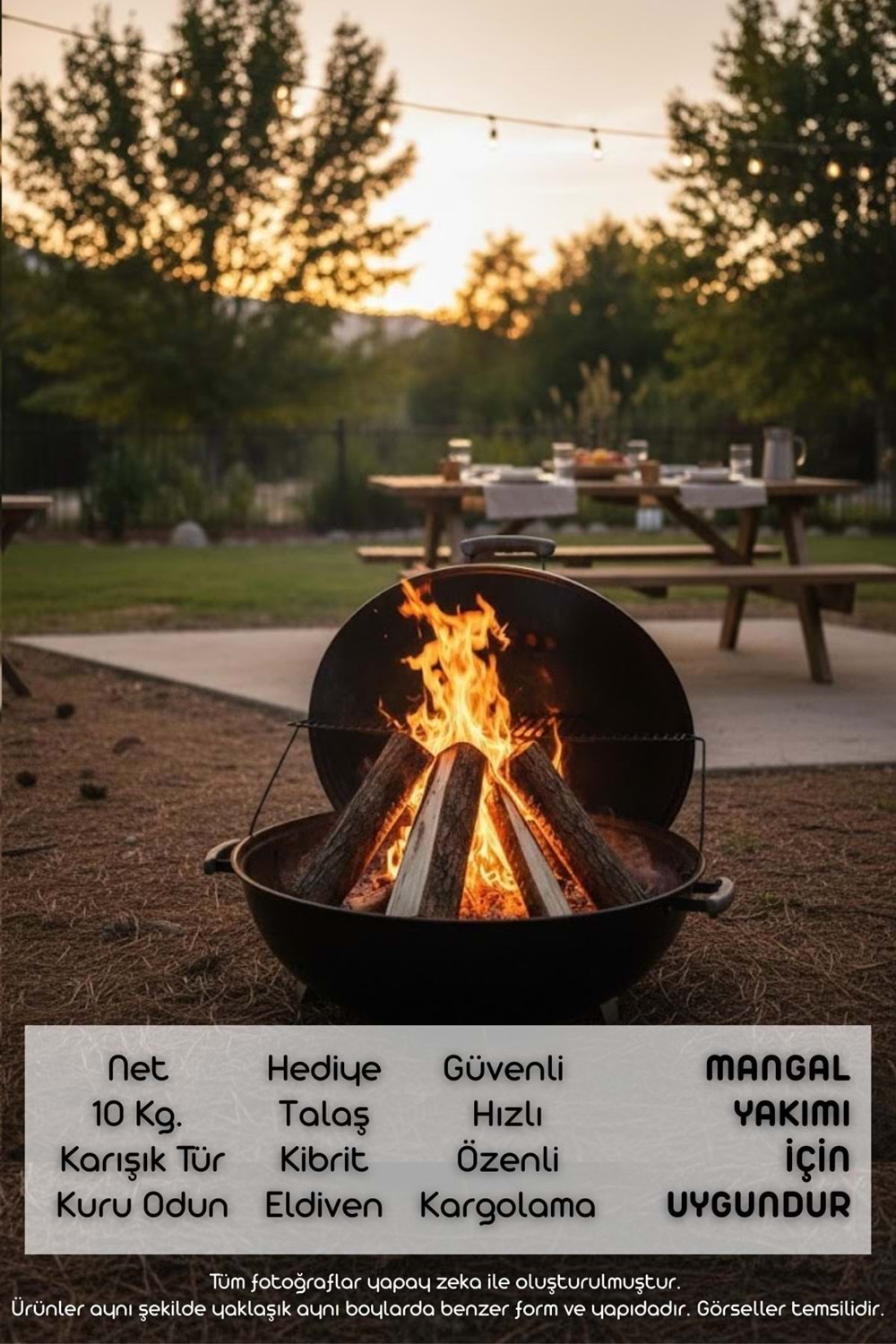 Win Ovro Doğal Kuru Yakacak Odun 10 Kg – Soba Şömine Mangal Barbekü Kamp ve Doğa Kullanımına Uygun