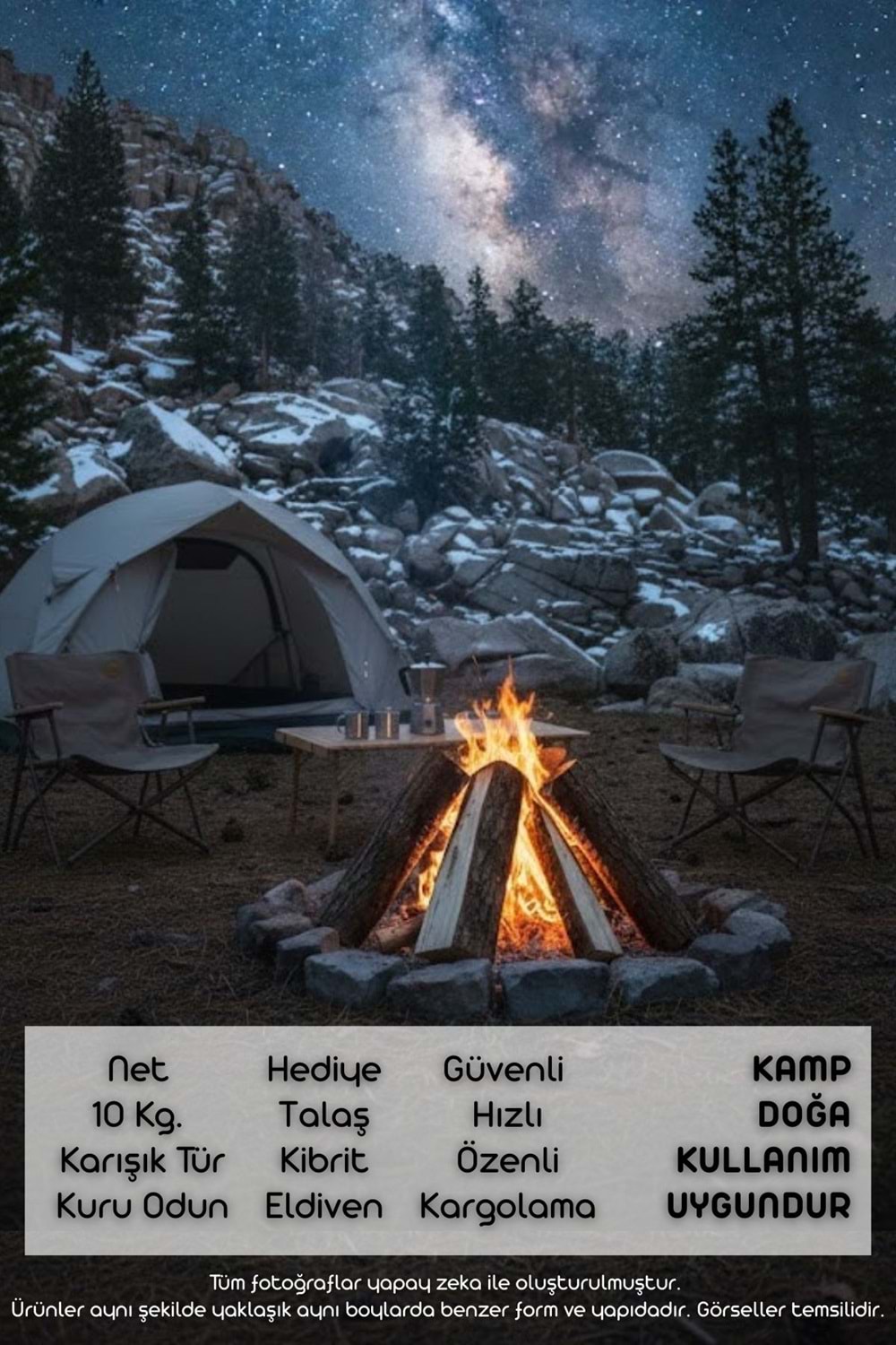 Win Ovro Doğal Kuru Yakacak Odun 10 Kg – Soba Şömine Mangal Barbekü Kamp ve Doğa Kullanımına Uygun